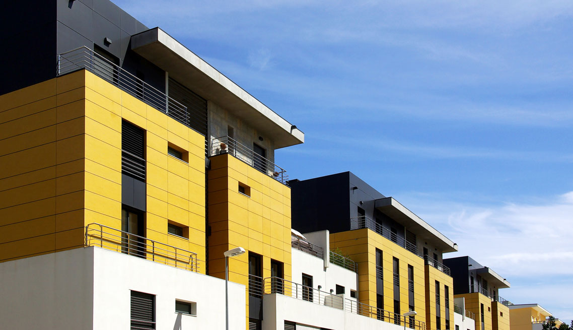 Yellow cube residence